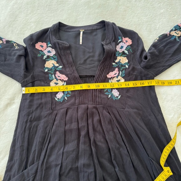 Free People Mia Embroidered Mini Dress XS in Black - Picture 6 of 8